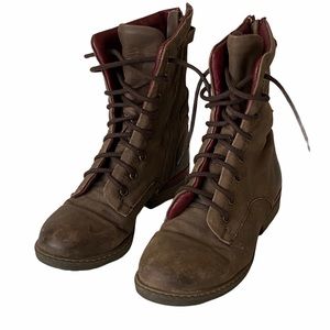 Report Signature Brown Moto Lace Up Boots - Size 8